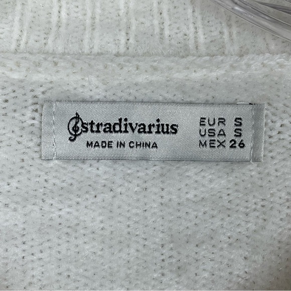 Stradivarius Ivory Soft Fuzzy Cardigan - Picture 8 of 9